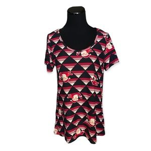 S Lularoe NEW Christmas Holiday Legging Classic Tee Santa Claus Small 6-8